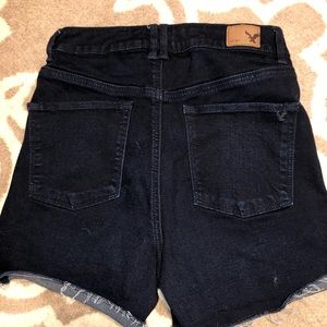 High waisted dark wash American Eagle jean shorts